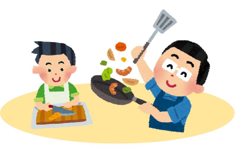 親子で料理